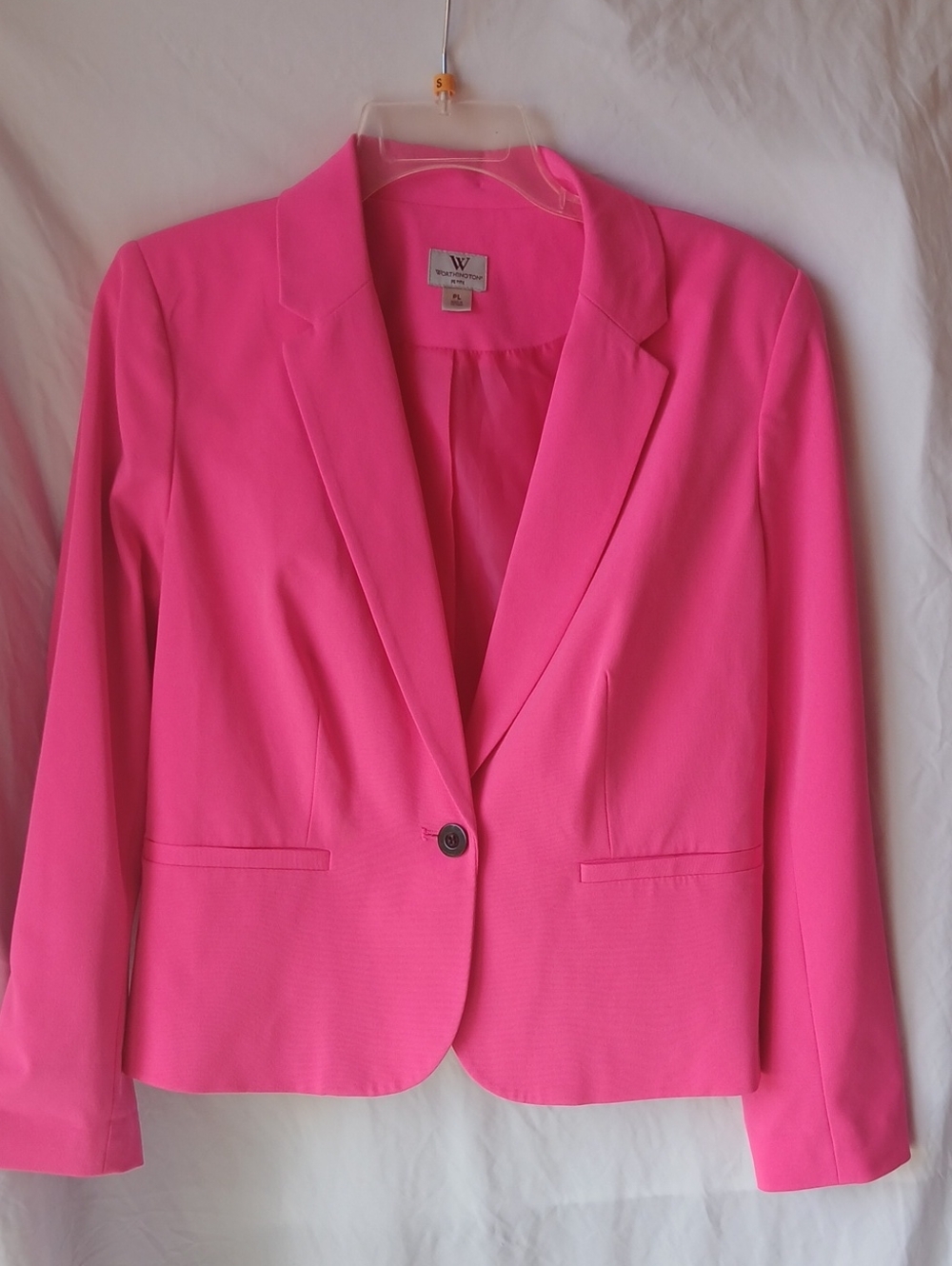 Worthington Hot Pink Single-Button Blazer